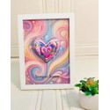 Cuadro de Arte Fluido en Forma de Corazón Personalizado
