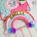 Arcoiris Decorativo Porta Ganchos de Pelo - personalizable con nombre