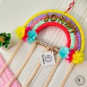 Arcoiris Decorativo Porta Ganchos de Pelo - personalizable con nombre