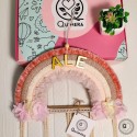 Arcoiris Decorativo Porta Ganchos de Pelo - personalizable con nombre