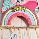 Arcoiris Decorativo Porta Ganchos de Pelo - personalizable con nombre