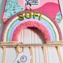 Arcoiris Decorativo Porta Ganchos de Pelo - personalizable con nombre