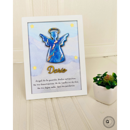 Ángel de la Guarda - Cuadro Decorativo y Protector para Niños