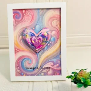 cuadro de corazon con frase siempre juntos 2